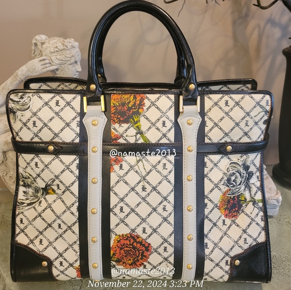 L.A.M.B. Gwen Stefani Marigold Satchel Designer Luxury Celebrity Leather #64 - Picture 8 of 16